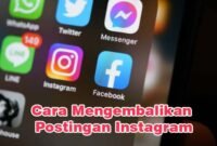6 Langkah Mengembalikan Postingan Instagram Yang Diarsipkan